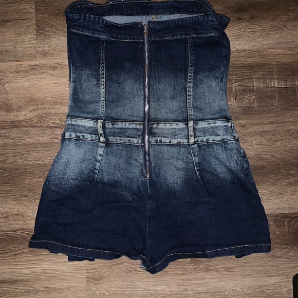 Denim Strapless Dress - Picture 2 of 2